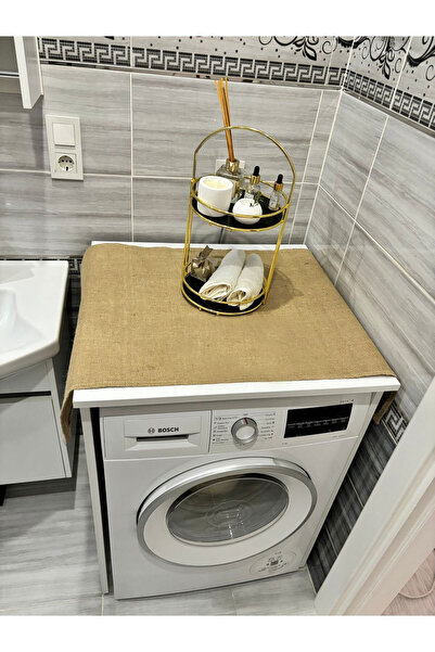 HALFART غسالة الجوت - غطاء ثلاجة 60x95 أناقة طبيعية