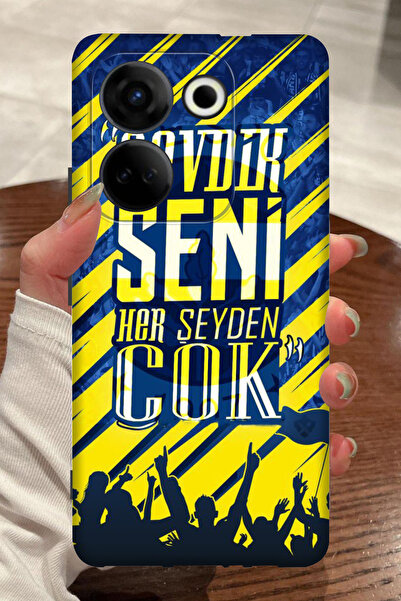 TECNO Camon 20 Pro Futbol Takımı - 1907 Desenli Kamera Korumalı HD Baskılı Si...