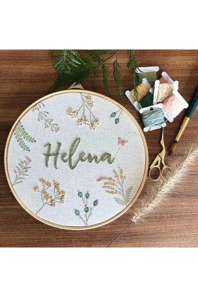 afralya home 30 Cm-bebek/çocuk Odası Isimli Kapı Süsü/punch Nakış Duvar Panos...