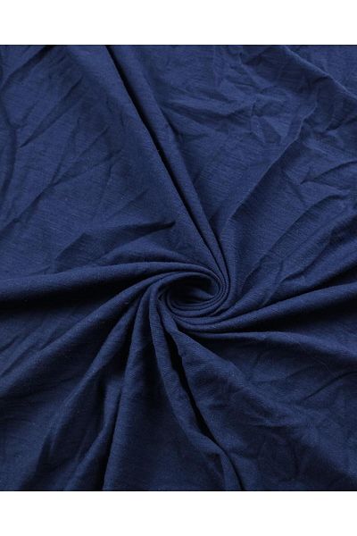 Kumaş Parça Flambed Single Jersey Χτενισμένο Βαμβακερό Μπλε Ναυτικό Χρώμα (Πλάτος 180 cm x Μήκος 190 cm)