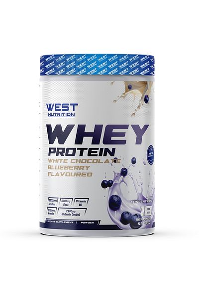 West Nutrition 540 g White Chocolate Flavor Whey Protein Powder - 18 Serve Blueberry