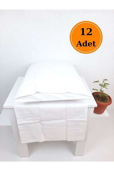 Mef Collection Hotel Pillow Case Economical with Cover White 50x70 Cm 12 Pcs