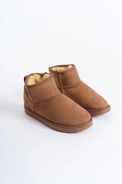 Betül Ayakkabı ve Çanta Γυναικεία Suede Hairy Inside Thick Sole Half Boots Παπούτσια στενής εφαρμογής
