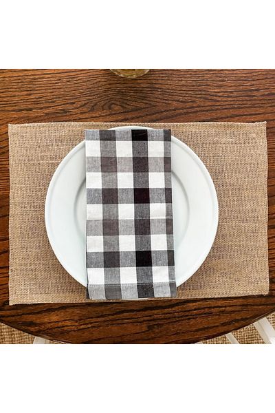 Ferdys 100% Natural 2-Piece Jute Plate, Decorative Wicker Fabric American Service, Authentic Plate