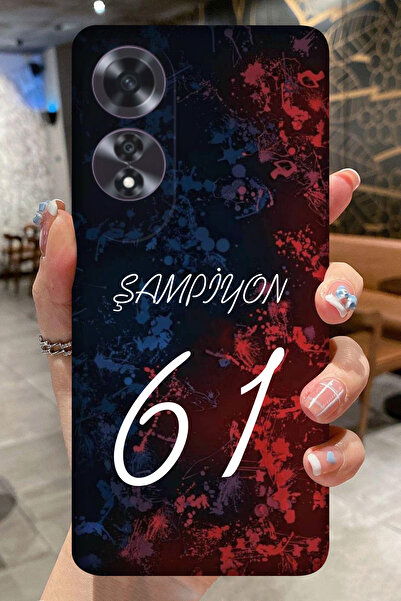 OPPO A60 Futbol Takımı - Şampiyon 61 Desenli Kamera Korumalı HD Baskılı Silikon Kılıf