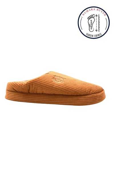 Papuçsepeti Shoe Basket 2488 Men's Winter Home Carpet Guest Slippers