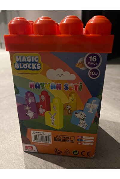 pialbatro GENEL MARKALAR SİHİRLİ BLOKLAR HAYVAN SETİ 12 PARÇA