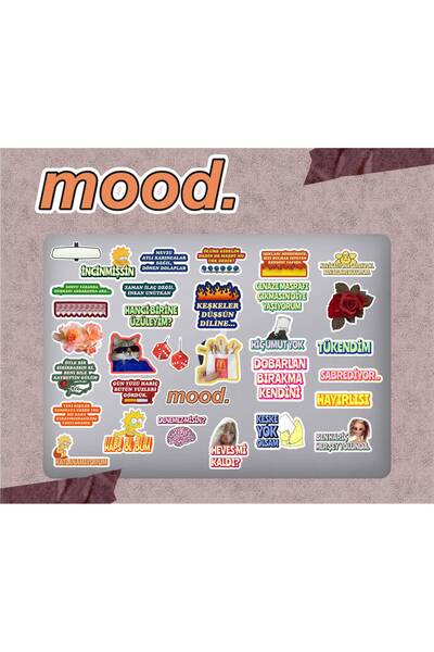 HEDİYENE BAK Mood Macbook - مجموعة ملصقات للهاتف اللوحي والكمبيوتر المحمول عل...