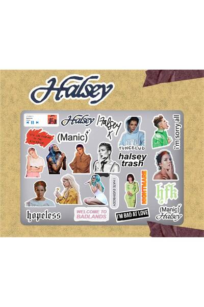 HEDİYENE BAK Halsey Macbook Notebook Tablet Telefon Ajanda Laptop Defter Stic...