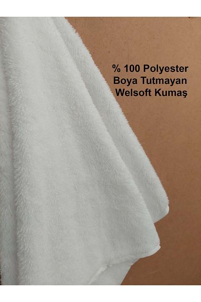 Mef Collection White Microfiber Hairdressing Towel - 50X90 Cm, Non Holding, Set of 3