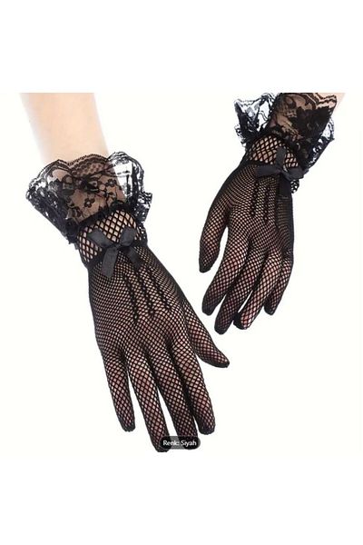 Dgt Luxury Mesh Gloves Breathable, Elegant, Lace and Ribbon Detail