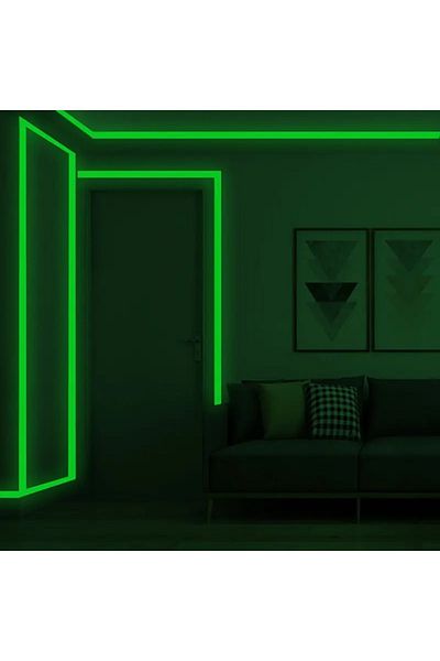 Major Selection Autocolant de perete care strălucește în întuneric Bandă luminoasă 5 metri (50x2 cm 10 benzi)