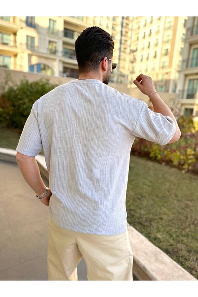 elkumoda Μπλουζάκι με ύφασμα που αναπνέει κατά του ιδρώτα, βαμβακερό μπλουζάκι με λαιμόκοψη, μπλουζάκι με τσέπες