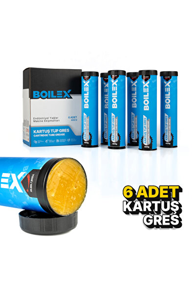 BOILEX Genel Amaçlı Kartuş Gres Lityum Ep 2 - Sarı - 6 Adet x 400 gr