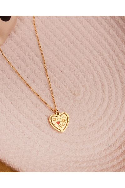 Lekka Design VIP Series Steel Women's Red Heart Lover Heart Necklace