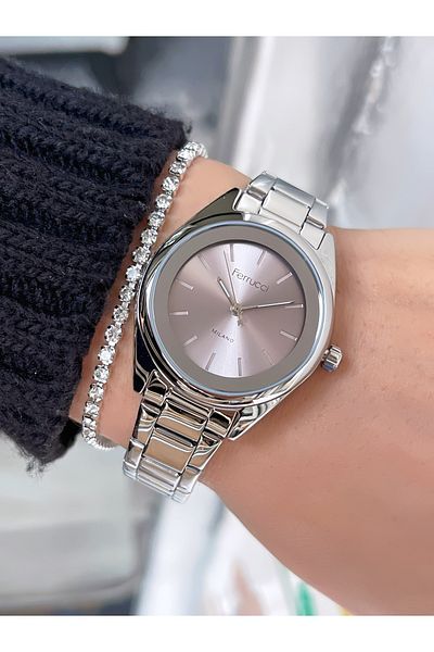 Ferrucci Steel Cord 3 Atm Waterproof Women's Wrist Watch + Bracelet with Gift