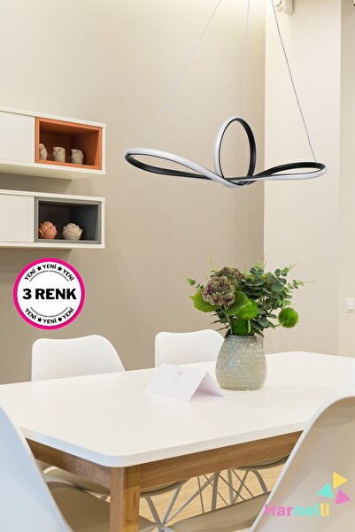 Harnelli 3 Renk Yanabilen Yemek Masası Üstü Modern Ledli Avize