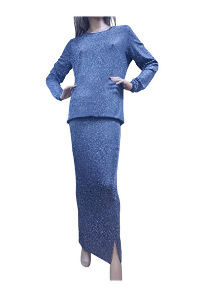 modayiğit Fantazi kumaş etek bluz ikili takım abiye