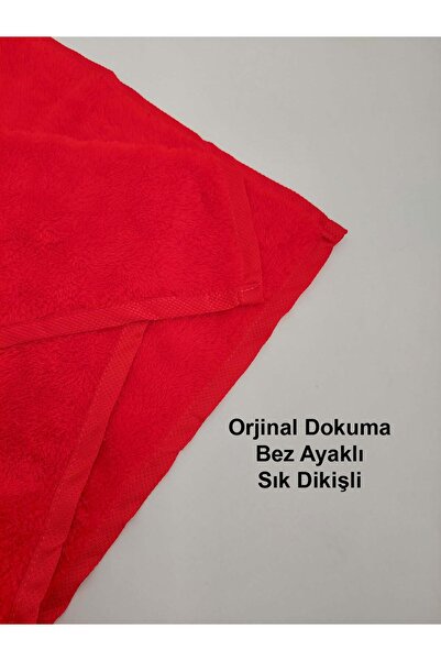Mef Collection Червоний рушник для перукарні, набір з 3 штук, 50x90 | Мікрофібра, не вбирає фарбу, гігієнічний рушник