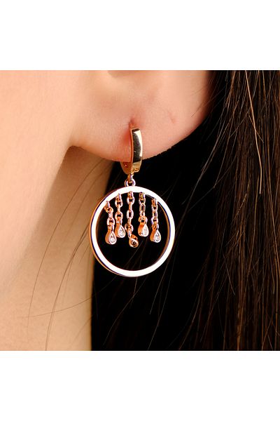 Lekka Design Non-Tarnish Steel Earrings - Women's Dangle Ring