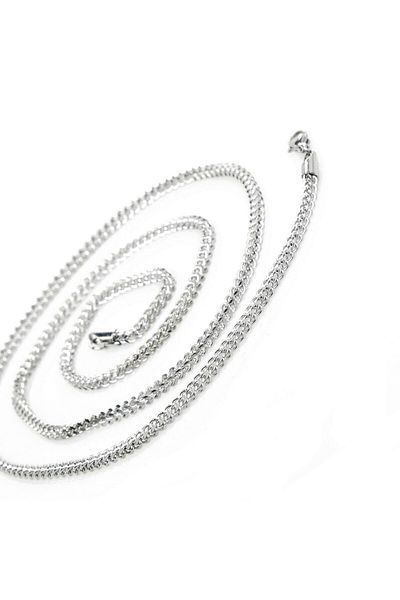 Lekka Design V Model Silver Color Unisex Steel Chain Necklace