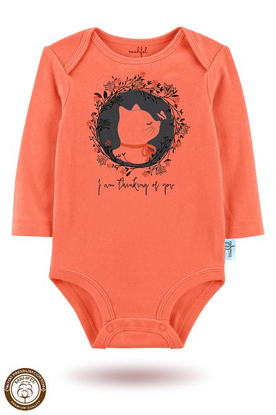 MAHFEL 2-Piece 100% Cotton Organic Printed Snap Fastener Baby Bodysuit