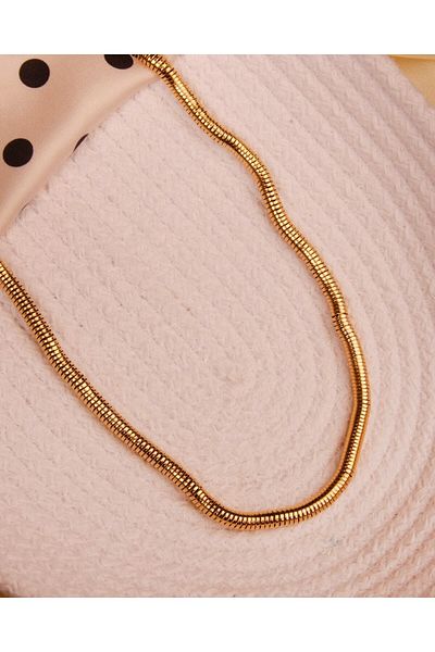 Lekka Design Jewelry Non-Tarnish Steel Thick Cylinder Chain Necklace