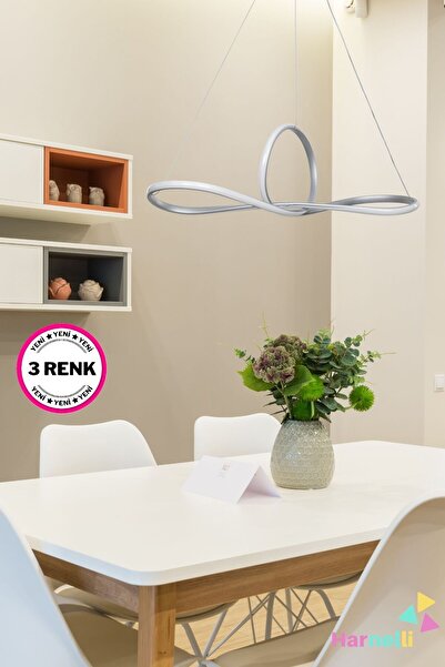 Harnelli 3 Renk Yanabilen Yemek Masası Üstü Modern Ledli Avize