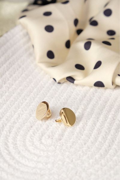 Lekka Design Shiny Circle Women's Non-Tarnish Luxury Steel Earrings