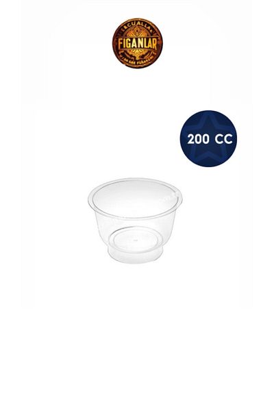 figanlar ambalaj 600Pcs 200Cc Disposable - Sachet and Dessert Container with Horse Lids and Feet, 1 Box