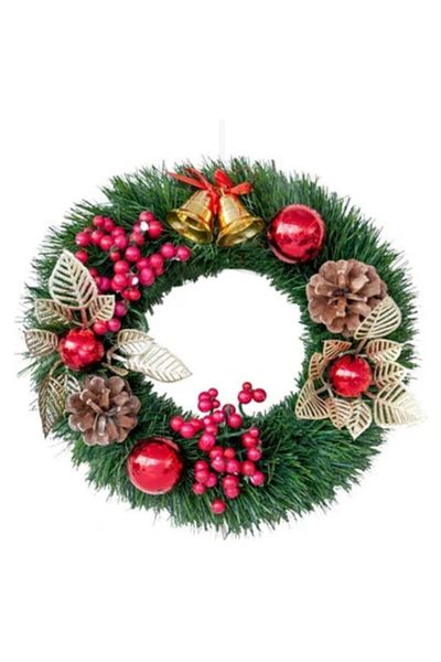 Leva House Christmas Door Ornament Door Wreath 24 cm Christmas Wreath