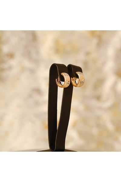 Lekka Design Women's Non-Tarnish Steel Luxury Two Color Matte Hoop Earrings
