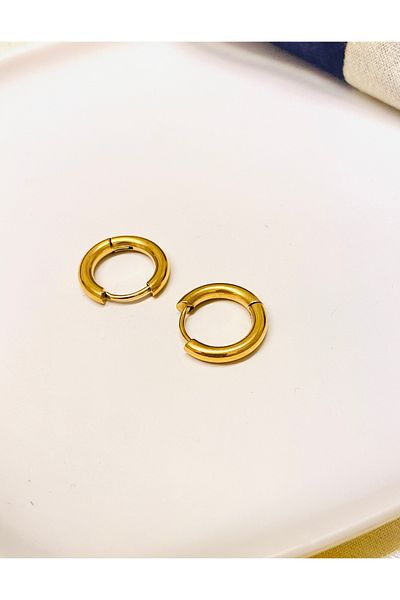 Lekka Design Unisex Non-Tarnish Steel Thin Hoop Earrings