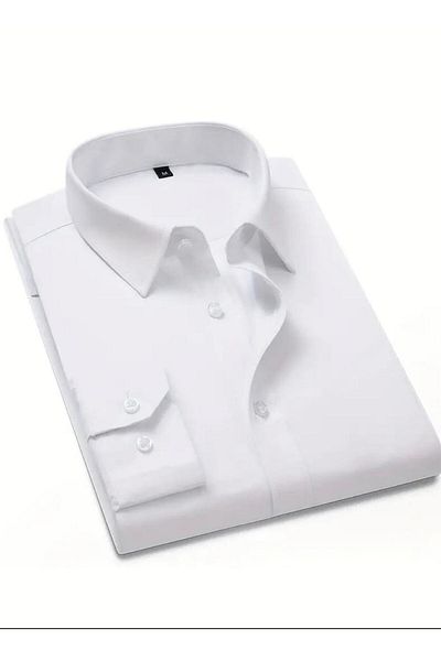 fundays Classic Cut Quality Large Size Oversize Battal Shirt - Suit Shirt