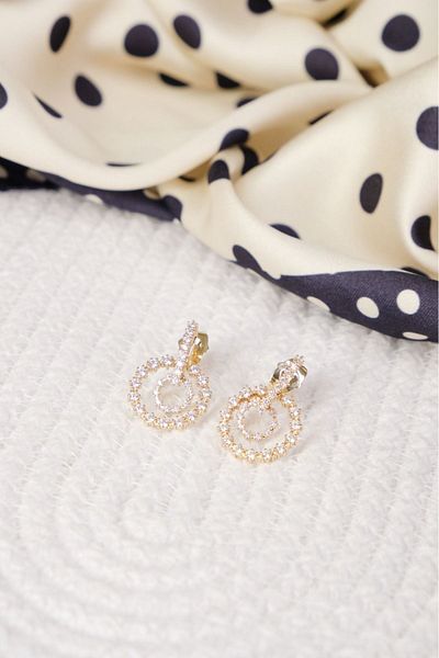 Lekka Design Zircon Stone Women's Steel Earrings