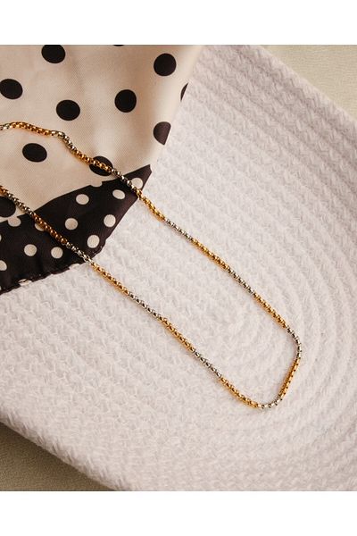 Lekka Design Two Color Twist Chain Anti-Tarnish Steel Men's Necklace