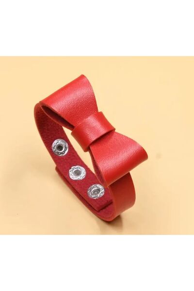 Dgt Luxury Vegan Leather Ribbon Design Bracelet