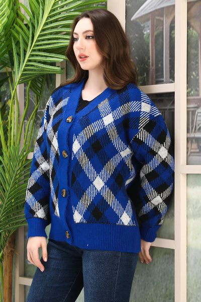 sportiness OVERSIZE М'ЯКА КАРЕ В'ЯЗАНА ДЕТАЛЬНОЮ ГУДЗОЧКОЮ ТРИКОТАЖНА КУРТКА