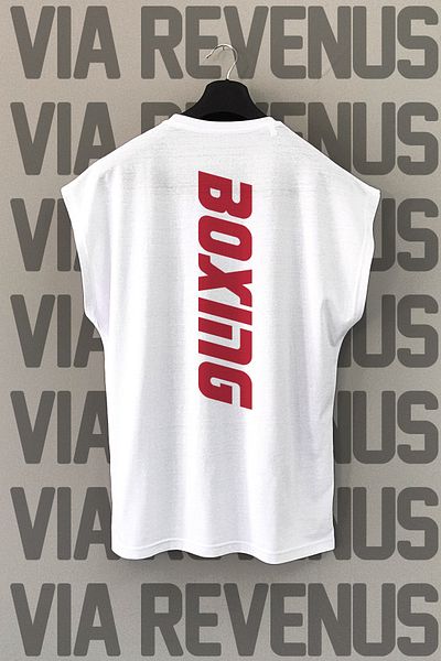 Vordevia Ufc Boxing Printed 100% Cotton Zero Sleeve Sports Tshirt
