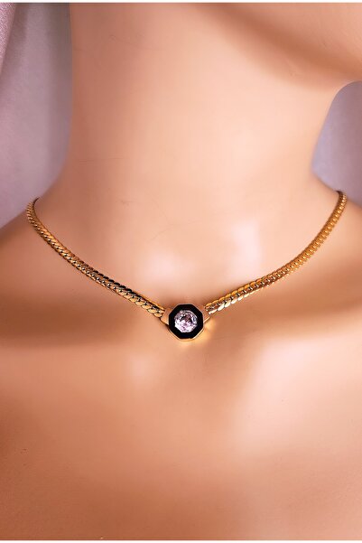 WONDER TOUCH قلادة سيريناي الفولاذية، سلسلة فولاذية منسوجة، قلادة شيشيل كاجلا، قلادة هدية، قلادة حجر واحد