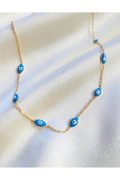 Lekka Design Women's Anti-Tarnish Steel Eye Necklace