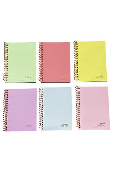 KESKİN COLOR Pastel Show A6 (10.5 X 14.5 cm) 80 Sheets Pp Cover Plaids Notepad - Pack of 12