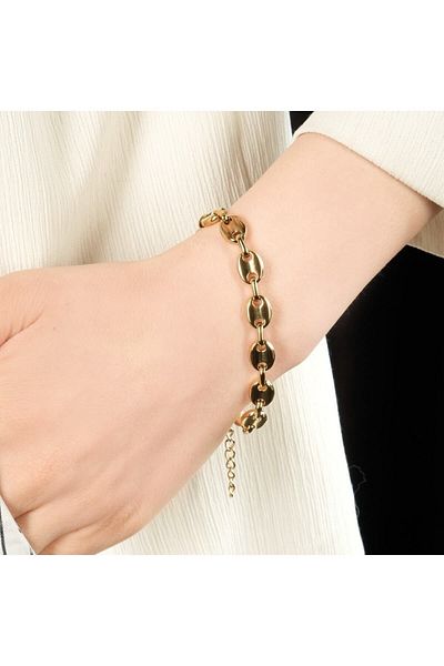Lekka Design Thick Modern Chain Non-Tarnish Steel Unisex Bracelet