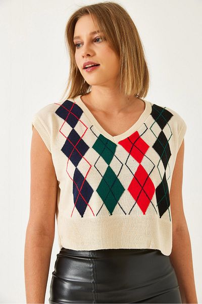 Bianco Lucci Women's Patterned Knitwear Sweater 60351301