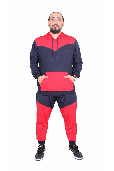 MocGrande Σετ ανδρικής φόρμας μεγάλου μεγέθους - MG TK722 NAVY BLUE με κομμάτια