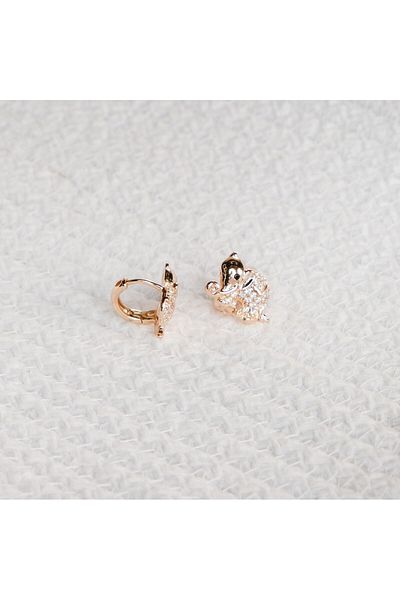 Lekka Design Women's Non-Tarnish Steel Luxury Jewelry Zircon Stone Elephant Earrings