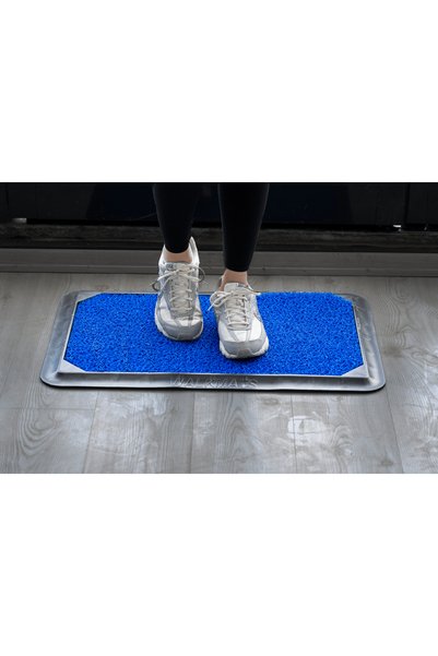 MR MİLREY Curly Door Mat with Disinfectant Reservoir – Non-Slip Design – Cleaning and Hygienic