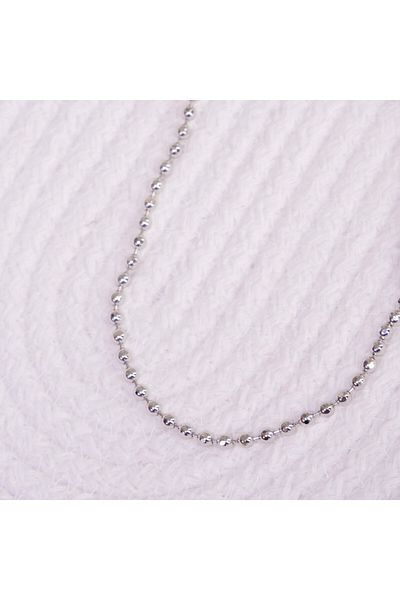Lekka Design Silver Colored Non-Tarnish Steel Luxury Women's Bead Chain Necklace