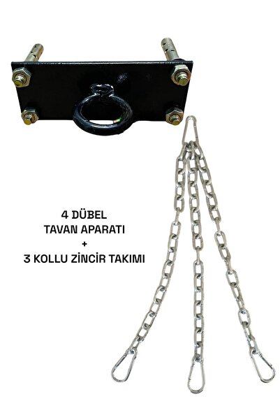 REMEGE 4 Dübel Boks Kum Torbası Tavana Asma Aparatı ve Zincir Takımı