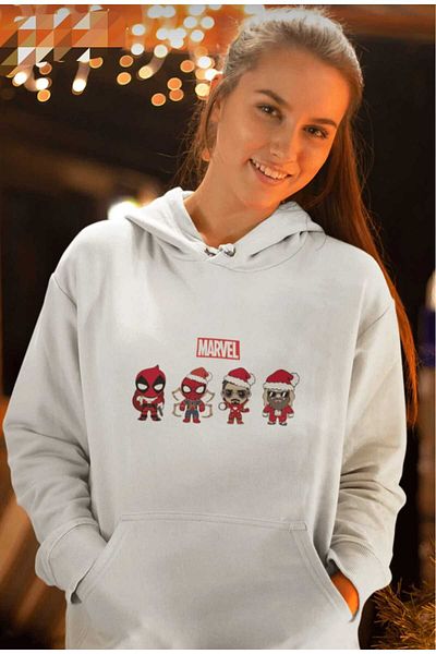 FULL TOLERANCE Marvel New Year's New Year Hooded Sweatshirt